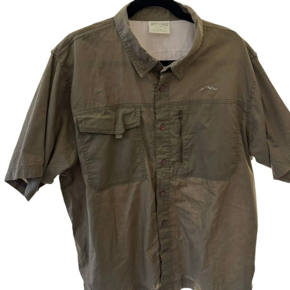 Rustic‎ Ridge Mens XXL Short Sleeve Vented Fishing Shirt